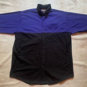 AMS Men's Purple and Black Casual Shirt